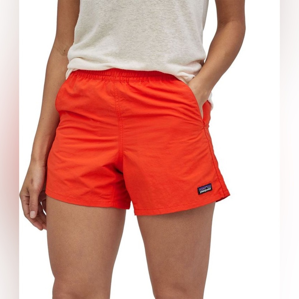 Patagonia Tigerlily Orange 5” Baggies Nylon Shorts